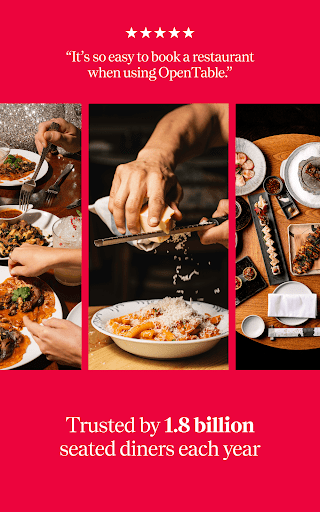 Screenshot of OpenTable