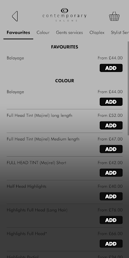 Contemporary Hair Salons Screen 3