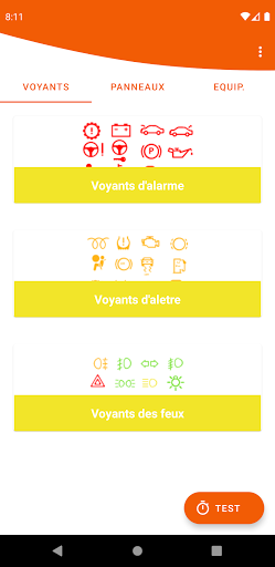 Android application Panneaux de signalisation screenshort