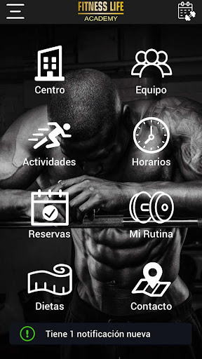 Android application Fitness Life Academy screenshort