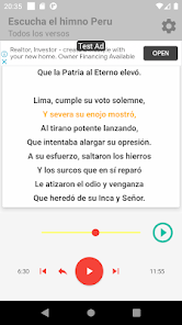 Captura 5 Himno Peru 6 Estrofas Aprender android