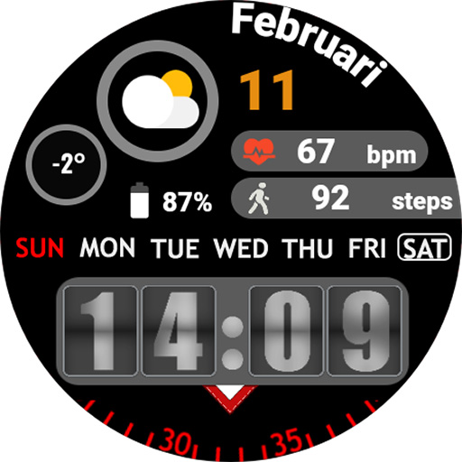 NB_018 Digital watch face Download on Windows