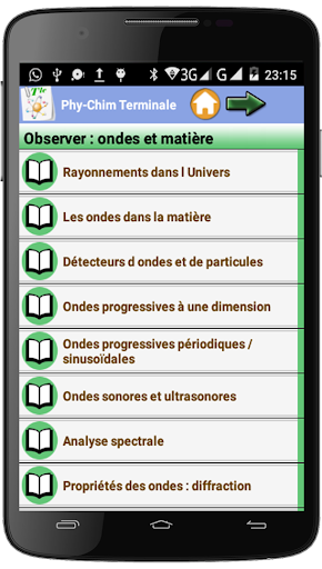 Android application Physique Chimie Terminale screenshort