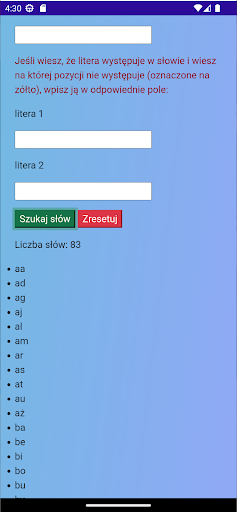 Gry słowne - pomoc Screen 3