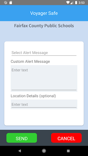 Android application Voyager Safe screenshort