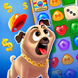 Super Pug Story Match 3 puzzle ikonjának képe