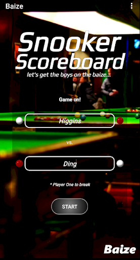 Android application Snooker Scoreboard screenshort