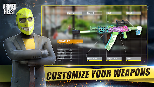 Armed Heist: Shooting gun game v2.4.12 MOD APK (Immortality/Pass Activated) Free For Android 3