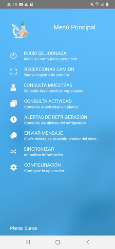 Android application Control Limpiafosas screenshort