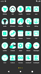Inverted White Teal Icon Pack