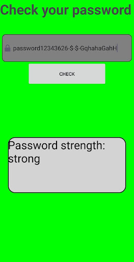 Android application PasswordChecker screenshort