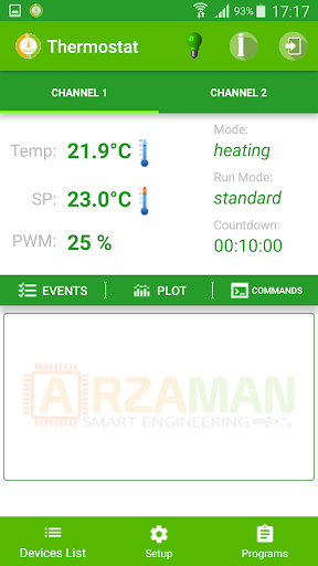 SmartPID smart thermostat Screen 2
