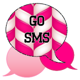 GO SMS - Candy Cane Pink icon