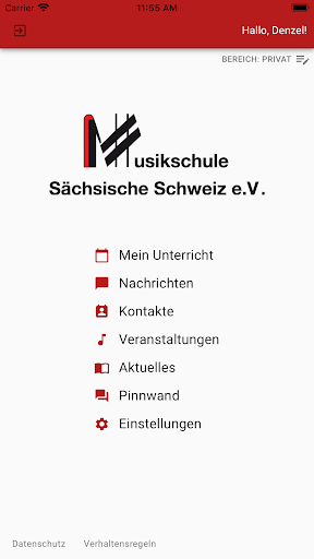 Android application Musikschule Sächsische Schweiz screenshort