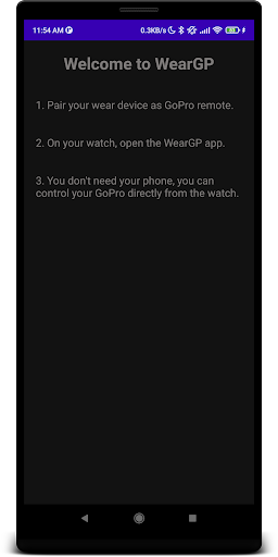 Android application WearGP screenshort