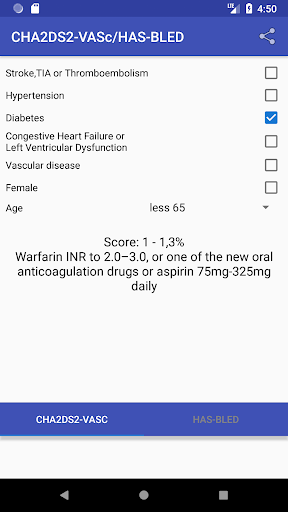CHA2DS2-VASc HAS-BLED Score Ca Screen 3