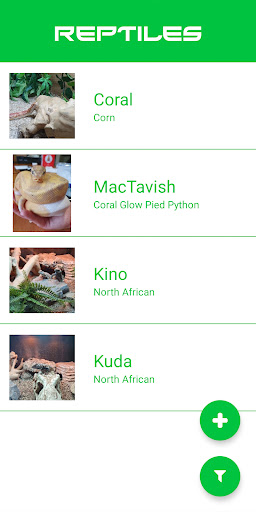Reptile Manager Screen 3