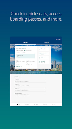 Screenshot of WestJet