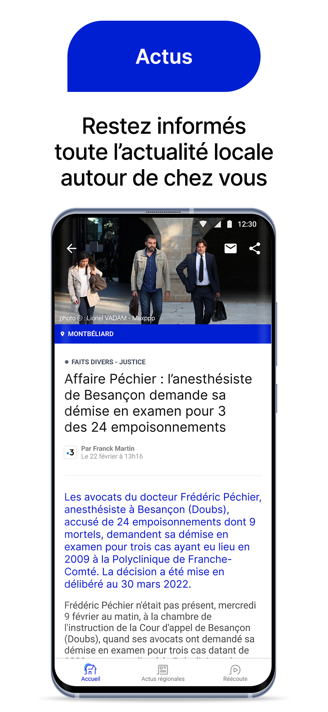 Android application ici par France Bleu & France 3 screenshort