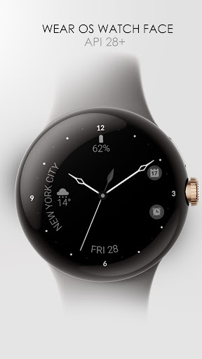 Android application Minimal black v22 watch face screenshort