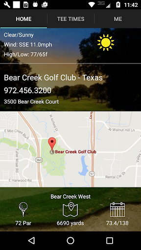 Bear Creek TX Tee Times Screen 2