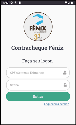 Android application Contracheque Fenix screenshort
