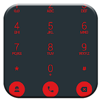 Dialer theme Droid L Red for Drupe and ExDialer