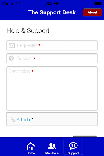 The Support Desk Screen 3