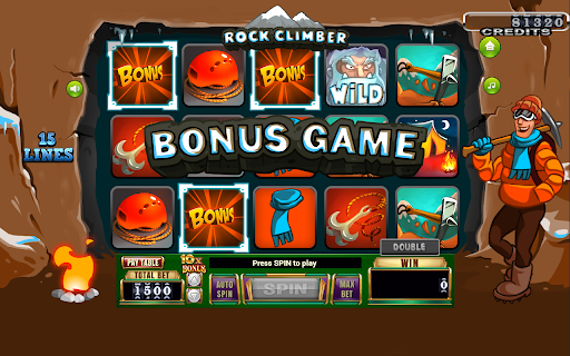 Rock Climber Virtual Slot Screen 3
