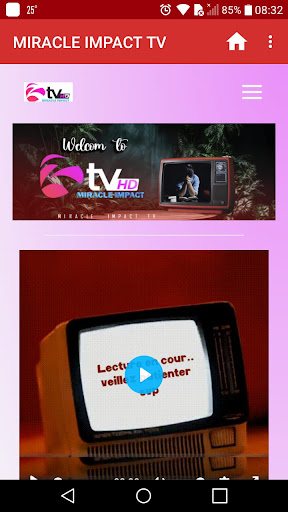 Android application MIRACLE IMPACT TV screenshort