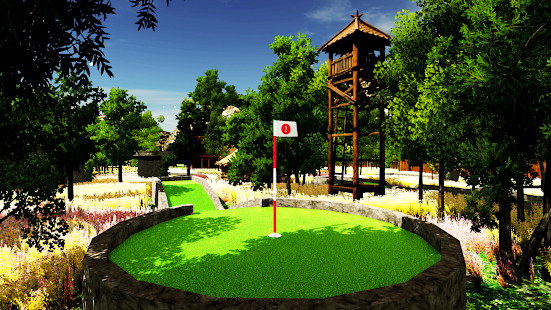 Zrzut z ekranu areny minigolfa
