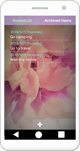 Bucket list Screen 2