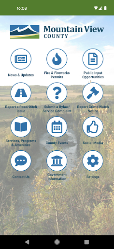 Android application Mountain View County screenshort