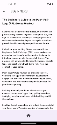Home Workout - Push Pull Legs Screen 3