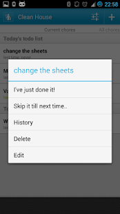 Clean House - chores schedule Screenshot