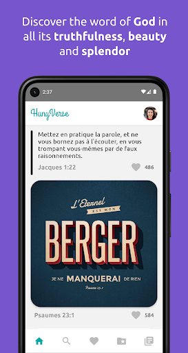 Android application HunyVerse - Share Bible verses screenshort