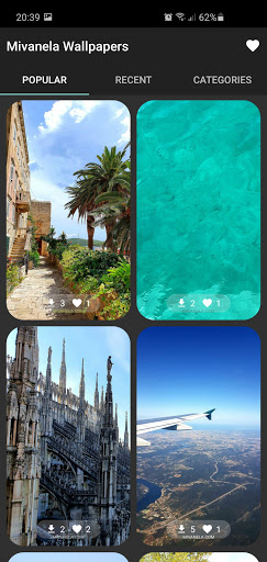 Android application Mivanela Wallpapers screenshort