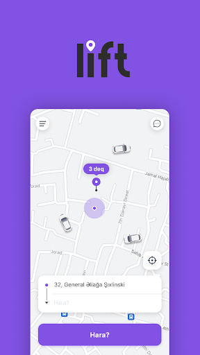 Android application Lift Taxi screenshort