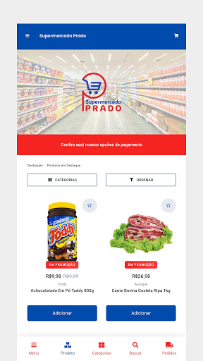 Android application Supermercado Prado screenshort