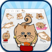 Fat Lazy Cats Emoji Stickers