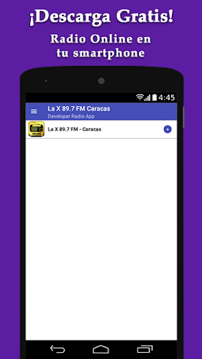 Android application La X 89.7 FM Caracas - Radio O screenshort