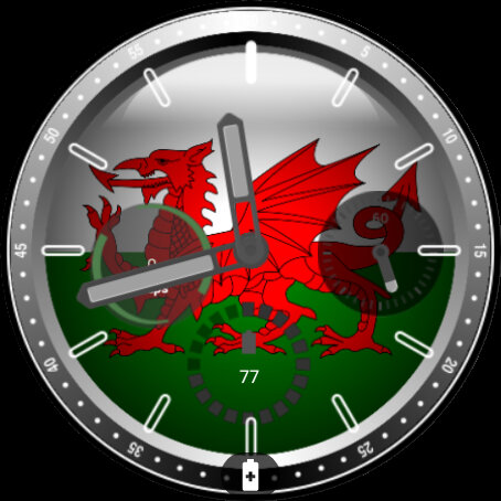 Android application Wales Flag Watchface screenshort