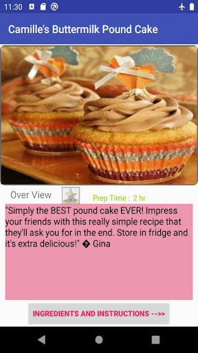pound cake recipe Screen 2