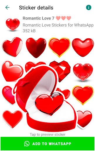 Romantic Love Stickers Screen 3