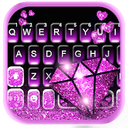 Purple Shiny Diamond Keyboard Theme