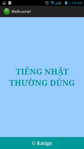 Android application Phát âm Tiếng Nhật thường dùng screenshort