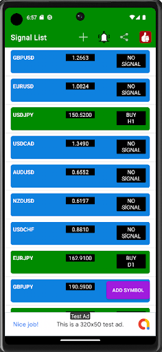 Android application Forex Breakout Notification screenshort