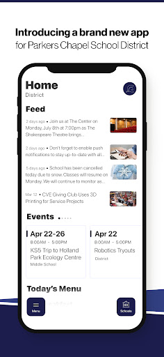 Android application Parkers Chapel School District screenshort