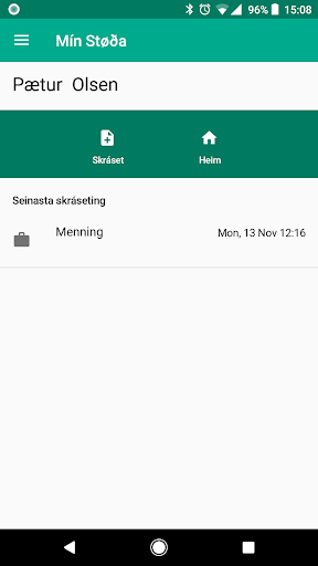 Android application Nema Tíð screenshort