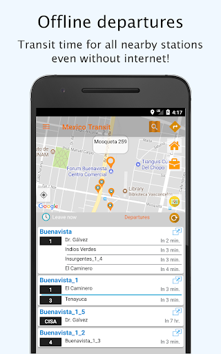 Android application Mexico CDMX Metrobús STC screenshort